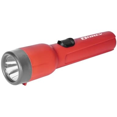 Dorcy 25-Lumen 2AA LED Deluxe Flashlight with 10-Hour Run Time and 50-Meter Beam Distance, Assorted Colors (41-2461)