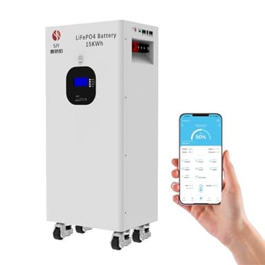 SaiJiaoYang 16kwh Lifepo4 48V(51.2V) 314Ah Lithium Battery, Build in 200A BMS Deep Cycle with CAN and RS485 Communication Interface, Ideal for Home Energy Storage, Solar System, Off-Grid