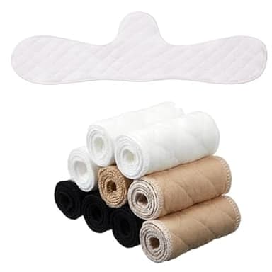 Boyiee 9 Pcs Cotton Bra Liners 3 Layer Reusable Washable Under Breast Sweat Absorber Pads for Woman(White, Nude, Black)