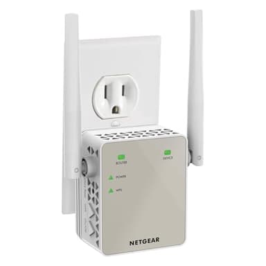 NETGEAR WiFi Range Extender (EX6120) - Add up to 1,500 sq. ft., 25 Devices - AC1200 Dual Band Wireless Signal Extender (Up to 1.2 Gbps Speed), Compact Wall Plug Design – Free Expert Help
