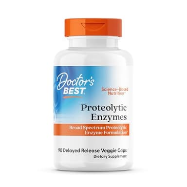 Doctor's Best Proteolytic Enzymes Supplement for Men & Women - Supports Protein Digestion, Caps for Digestive Wellness, Bromelain, Protease, & Papain Blend, Supports Metabolic Health - 90 Veg Capsules
