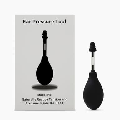 Ear Pressure Relief Suction Device, Ear Pressure Tool, Migraine and Headache Relief Tinnitus Products, Airplane Ear Pressure Relief Through Inner Ear Pressure Balance, Reduces Tension - Black