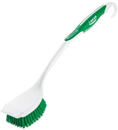Libman Long Handle Scrub Brush - Item Model Number: 00010 - Ergonomic Rubber Grip Won't Slip When Wet.