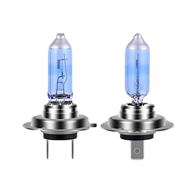 NEWBROWN H7 Headlight Bulb Halogen Headlight Bulb 5000K Super White Light Long Life Replacement PX26D 12V/55W (H7, 2 Pack)