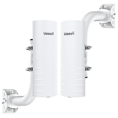Wireless Bridge Outdoor with 2 Bracket: UeeVii CPE452 Point to Point 5.8G Long Range WiFi CPE - Work with Starlink- Extend Network to Shop Barn Garage, with 14DBi Antenna 24V PoE 2 LAN Port 2Pcs