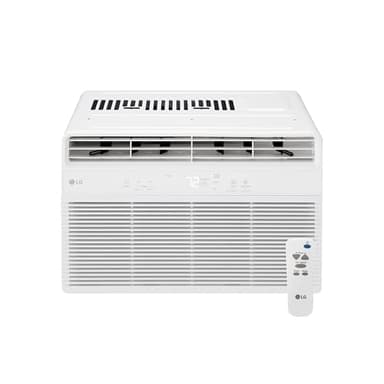 LG 5000 BTU Window Air Conditioner with Remote, Easy Mechanical Control Ultra-Quiet Compact-size Cools 150 Sq.Ft. for Small Room, Washable Filter AC Unit Easy Installation White LW5025R