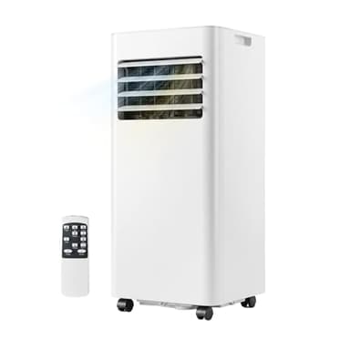 Aoxun 10000BTU Portable Air Conditioner with Heater, 4-in-1 Portable AC Unit with Cooling & Heating, Fan & Dehumidifier up to 450 sq.ft, 24H Timer, Remote Control and Window Kit Included, White