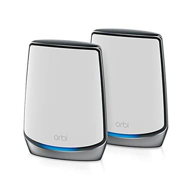 NETGEAR Orbi Whole Home Tri-Band WiFi 6 Mesh Network System (RBK852) – Router with 1 Satellite Extender -Security Features - Coverage Up to 5,000 sq. ft., 100 Devices - AX6000 (Up to 6Gbps)