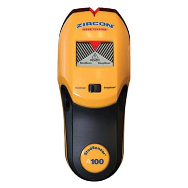 Zircon StudSensor A100 Stud Finder and Wall Scanner – Edge Locating Stud Detector with WireWarning AC Detection – Easy-to-Read Display and Ergonomic Grip for Home and Professional Use