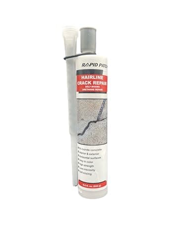 Rapid Patch Hairline Crack Repair - Fill, Bond, & Seal Concrete, Bricks, Foundations, Structures, Flowable, Horizontal Surfaces, Indoor & Outdoor (9.5 Ounce)