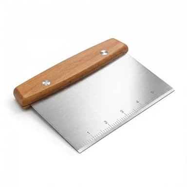 WANRHDZS Dough Cutter, Kitchen Scraper, Food Scraper, Multipurpose Pastry Pizza Baking Cooking Cutting Board, Bench Scraper Kitchen Tool, Stainless Steel Metal Griddle Scraper Chopper Tool