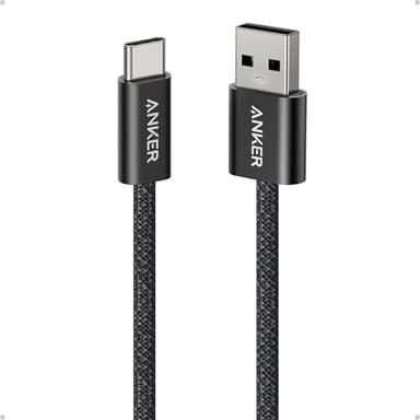 Anker Zolo USB to USB C Cable, Seamless CarPlay Connection Durable and Braided Type C Cable, Premium Look with Slim Connector, for iPhone 17/16 Series, iPad Pro, and More (Black, 3.3FT)