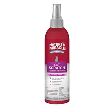 Nature's Miracle Advanced Platinum Cat Scratch Deterrent Spray, 8 Ounces, Discourages Destructive Scratching