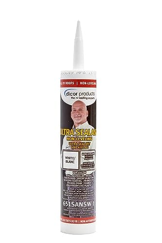 Dicor 651SANSW-1 NON-Leveling Ultra Sealant System - 10.1 Oz, White, High Performance, Non-Yellowing, Fast Curing, Durable, Highly Compatible, UV Stabilized