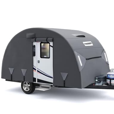 KING BIRD Upgraded RV Cover for 20-22ft Rpod Camper, Heavy Duty All-Weather Waterproof, Tire Covers & Repair Patches Included