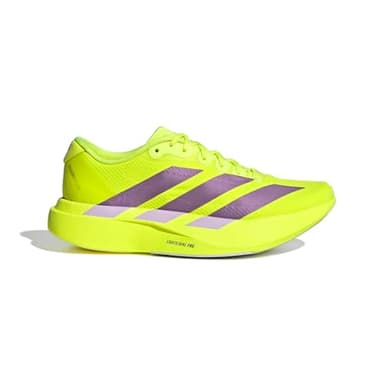 Adidas Women's Adizero EVO SL Woven W Solar yellowAurora Plum/Powder Plum 8.5 US