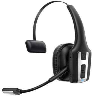 Trucker Bluetooth Headset, Wireless Headset with Mic for Work, Upgraded V5.3 Dual Noise Cancelling Microphones, Mute Button, Multipoint, 53H Battery, for Truck Drivers, Work from Home Office Phone
