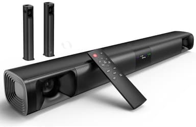 WebsLand Sound Bar for Smart TV, 80W 2.0 Channel Detachable Soundbar with Optical/ARC/AUX/Bluetooth, Surround Sound System for Home Theater, Wall Mountable or Desktop TV Speaker.