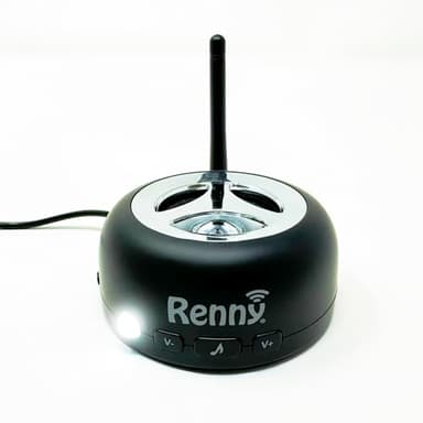 RENNY - Loud Cell Phone Ringer, Amplifier & Flasher for Hearing Impaired & Noisy Environments (117dB) | Wireless Bluetooth Auto-Connect | 5 Selectable Ringtones | No Missed Calls
