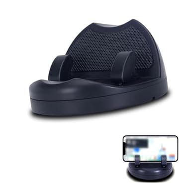 Hugwits Dashboard Phone Holder, 360 Degree Non-Slip Rotatable Navigation Bracket with Parking Number Plate, Self-Adhesive Car Center Console Smartphone Mount, Universal for Most Cars (Black)