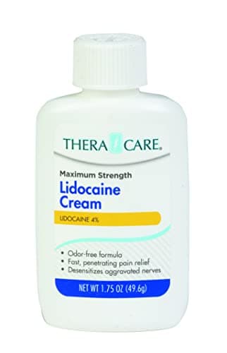 Thera|Care Maximum Strength OTC Lidocaine Cream | Numbs Away Pain | Long-Lasting Relief | Non-Greasy | 1.75 Oz