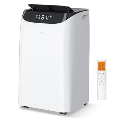 14000 BTU Portable Air Conditioners, Cooling,Fan,Dehumidification,Sleep Mode for Large Rooms up to 700 Sq.Ft, AC Unit with Remote Control, 24H Timer, Installation Kits Included