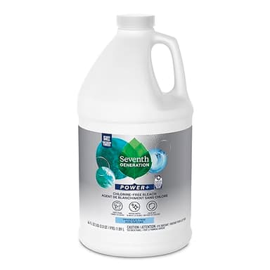 Seventh Generation Non-Chlorine Bleach, 3-in-1 Benefits Fights Stains, Free & Clear, 64 Fl Oz