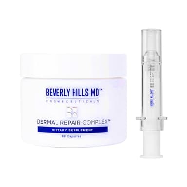 Beverly Hills MD Smoothing Combo Regimen Bundle- Dermal Repair Complex Supplement & Deep Wrinkle Filler- Helps w/Hydration, Appearance of Aging Skin, Wrinkles, Fine Lines & Supporting Collagen
