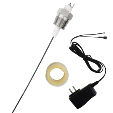 Powered Anode Rod for Hot Water Heater 10-100 Gallon 40-80 Gallon Water Tank with Teflon Tape, Titanium Electrical Anode Rod Eliminates Smell, Corrosion and Reduces Limescale