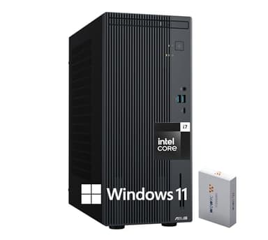 ASUS V500 Home & Business Desktop Computer Intel Core i7 (Up to 4.9GHz), 16GB RAM, 512GB PCIe + 500GB External, Display Port, WiFi 6, HDMI, Keyboard & Mouse, 2-Monitor Support 4K, Windows 11