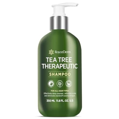 Roycederm Tea Tree Antifungal Shampoo: Folliculitis Shampoo for Dry Scalp, Dandruff, and Itchy Scalp - Medicated Clarifying shampoo with Tea Tree Oil, Paraben & Sulfate Free