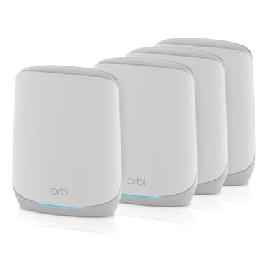 NETGEAR Orbi Whole Home Tri-Band WiFi 6 Mesh Network System (RBK754P) – Router with 3 Satellite Extenders, Security Features, Coverage up to 10,000 sq.ft., 75 Devices, AX5200 (Up to 5.2Gbps)