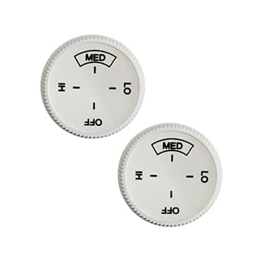 2PCS Baseboard Heater Thermostat Temperature Control Dial Knob Replacement, Baseboard Heater Knob, Wall Heater Board Knob, White