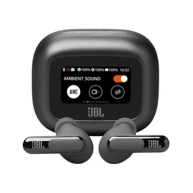 JBL Live Beam 3 - True Wireless Noise-Cancelling Stick-Closed Earbuds, 48Hrs Total Playback, Wireless Charging, 6 Mics for Perfect Calls, Multi-Point Connection, IP55 Waterproof and dustproof (Black)
