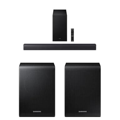 Samsung B-Series Soundbar HW-B550F 2.1 ch DTS Virtual:X Soundbar with Subwoofer (2025 Model) Voice Enhance Mode, Bass Boost + Samsung 9250S Wireless Rear Speaker Kit, Black (SWA-9250S/ZA, 2025)
