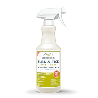 Wondercide - Flea, Tick & Mosquito Spray for Pets and Home with Natural Essential Oils - Killer, Control, Prevention, Treatment - Lemongrass 16 oz