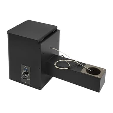 Electric Wood Pellet Smoker Grill Part, 250W 180℉ -500℉ Vertical Pellet Smoker Hopper Assembly Kit with Dual-Functional Wind Mechanism and LED Visual Feedback Screen