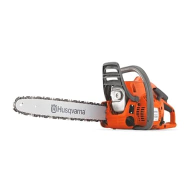 Husqvarna 120 Mark III Gas Chainsaw, 38-cc, 2-Cycle X-Torq Engine, 14 Inch Chainsaw with Automatic Oiler, For Wood Cutting and Tree Pruning, 970739614