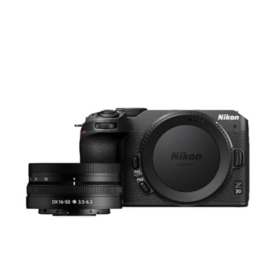 Nikon Z 30 with Wide-Angle Zoom Lens | Our most compact, lightweight mirrorless stills/video camera with 16-50mm zoom lens | Nikon USA Model