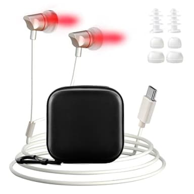 Cgkvz 2026 Upgraded 2-in-1 Red Light Therapy Device for Ears & Nose – 650nm Red Light for Ear & Nasal Wellness, Type-C Plug-In Design