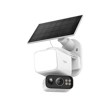 Tapo 2K Outdoor Pan/Tilt Wireless Floodlight Security Camera - Battery Power with Solar, 360º AI Motion Tracking, Person/Vehicle Detection, Subscription-Free Local Storage or Optional Cloud, C615F KIT