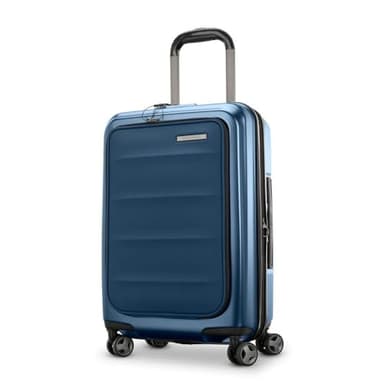 Samsonite Octiv Lightweight Hardshell 21-Inch Pro Carry-On Luggage - Durable & Impact Resistant, 360° Aero Trac Spinner Wheels, Adjustable Handle, Expandable Suitcase, TSA Approved Lock - Blue