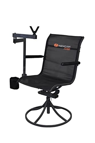 NEXCAM® AXIS RC 360 Rocking Chair. Dual-axis Swivel and Tilting Chair with Removable Shooting Rest. Patent Pending