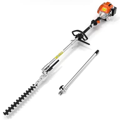 Gas Hedge Trimmer, 2 Cycle 48cc Gas Powered Hedge Trimmer Brush Cutter,Pole Saw with Extension Pole Garden Trimming Tools for Tree Trimming and Branch Cutting
