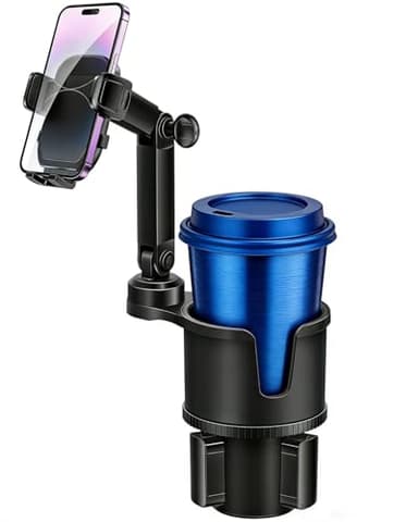 Cup Phone Holders for Your Car, [360°Adjustable] Car Cup Holder Phone Cradle for 2.5-4" Cup Holders-Compatible with iPhone 15/14 Pro, Phone Holder Mount for Truck/SUV| Anti-Slip & No Shake Design