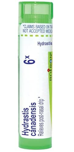 Boiron Hydrastis Canadensis 6X Homeopathic Medicine for Post-Nasal Drip - 80 Pellets
