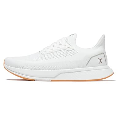 FLUX FOOTWEAR Adapt Runners for Women and Mens Barefoot Minimalist Shoes – Wide Toe Box, Zero Drop Sole, Lightweight & Flexible, Perfect for Walking, Running and Everyday Comfort - White/Gum
