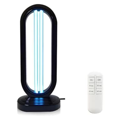 2025 New UV Light - Uv Lamp for Bedbugs, Uv Bed Bugs, UV Lamp with 4- Speed Timing and Remote Control (Black)