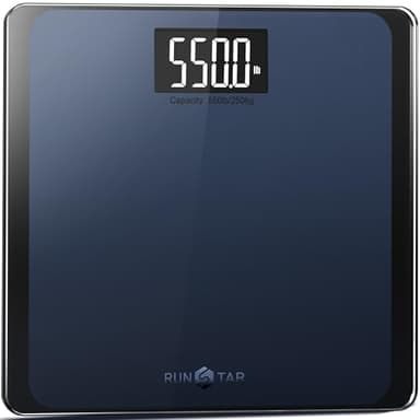 RunStar 550lb Bathroom Digital Scale for Body Weight with Ultra-Wide Platform and Large LCD Display, Accurate High Precision Scale with Extra-High Capacity
