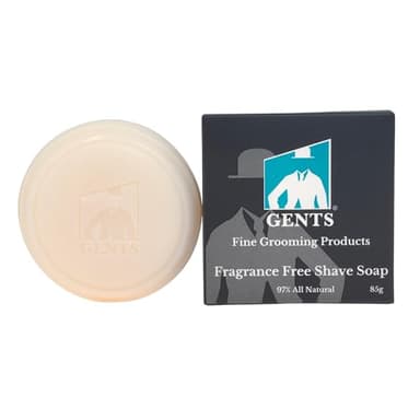 GENTS 97% All Natural Shave Soap Set for Men, Fragrance Free Shaving Soap with Shea Butter for Sensitive Skin